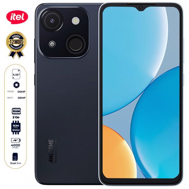 ITEL A50C-64Go-2Go RAM - Écran 6,56 - 8MP-5MP