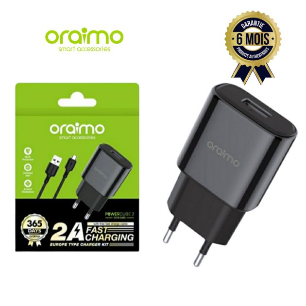 Chargeur Oraimo Compact 2A Fast Charger Micro USB