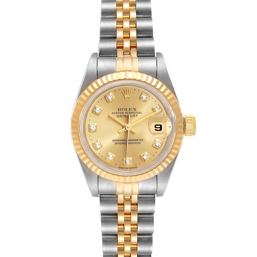 Rolex Datejust 26mm Acier & Or Jaune avec Diamants – Femme, Réf. 69173