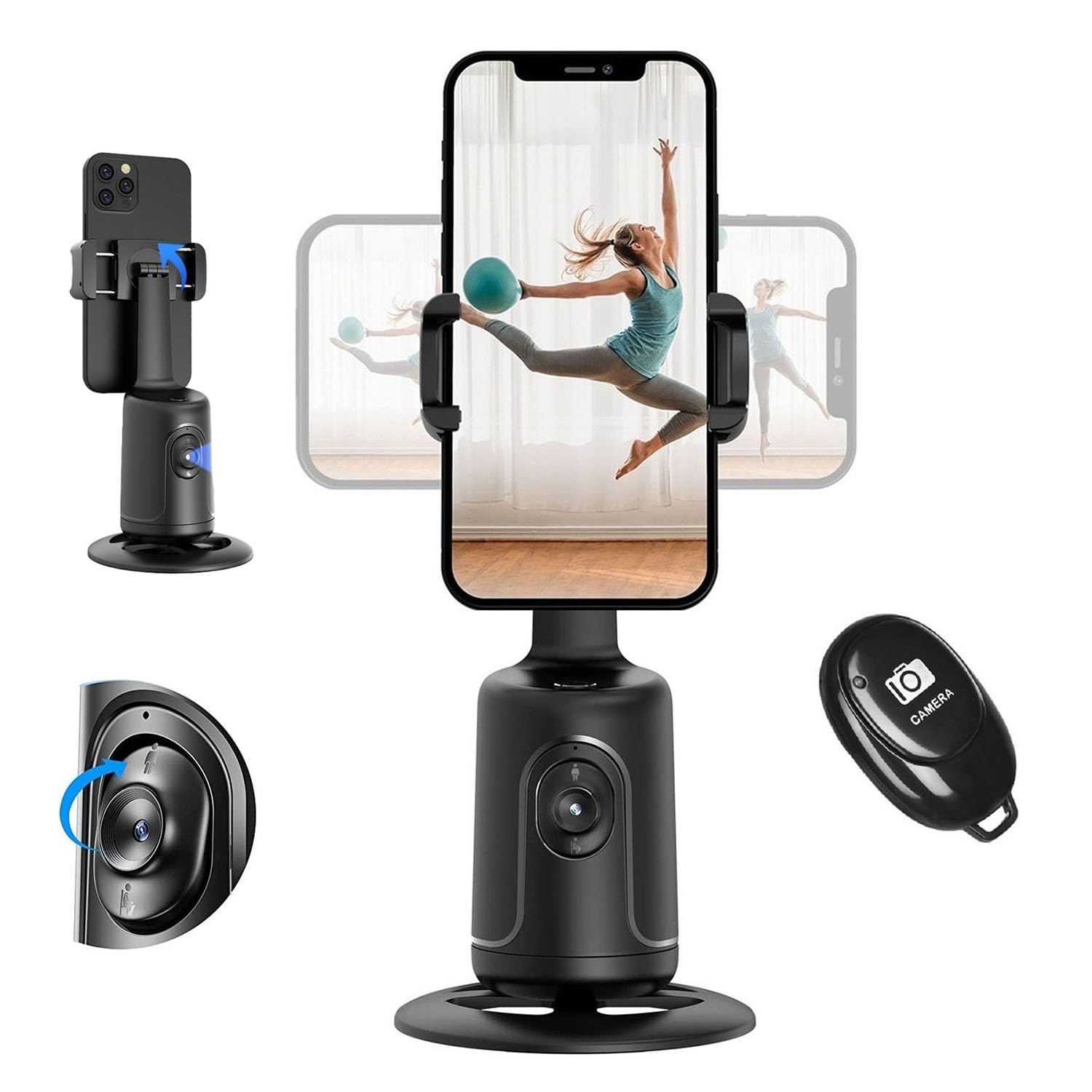 Q02 360 Auto Face Tracking Phone Holder/Selfie Stick