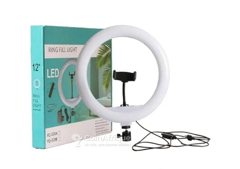 anneau lumineux LED (ring light), 12"pouces