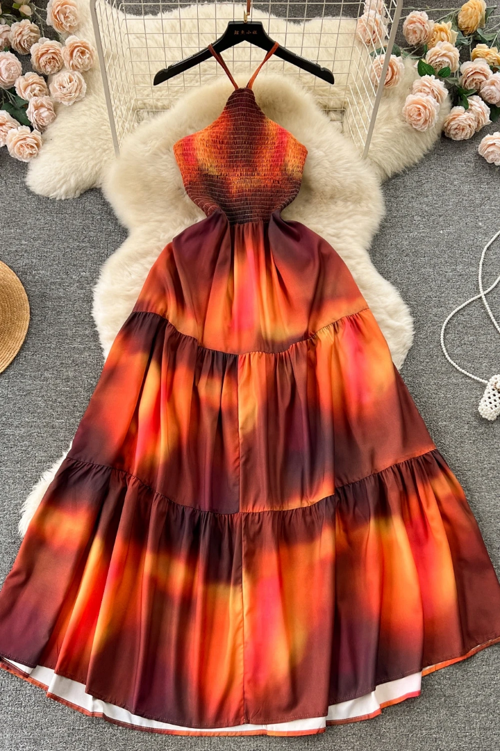 Robe tunique à dos nu