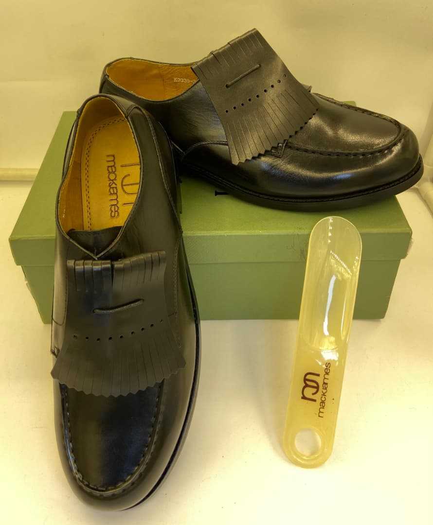 Meekames – Mocassins Homme Noir à Franges