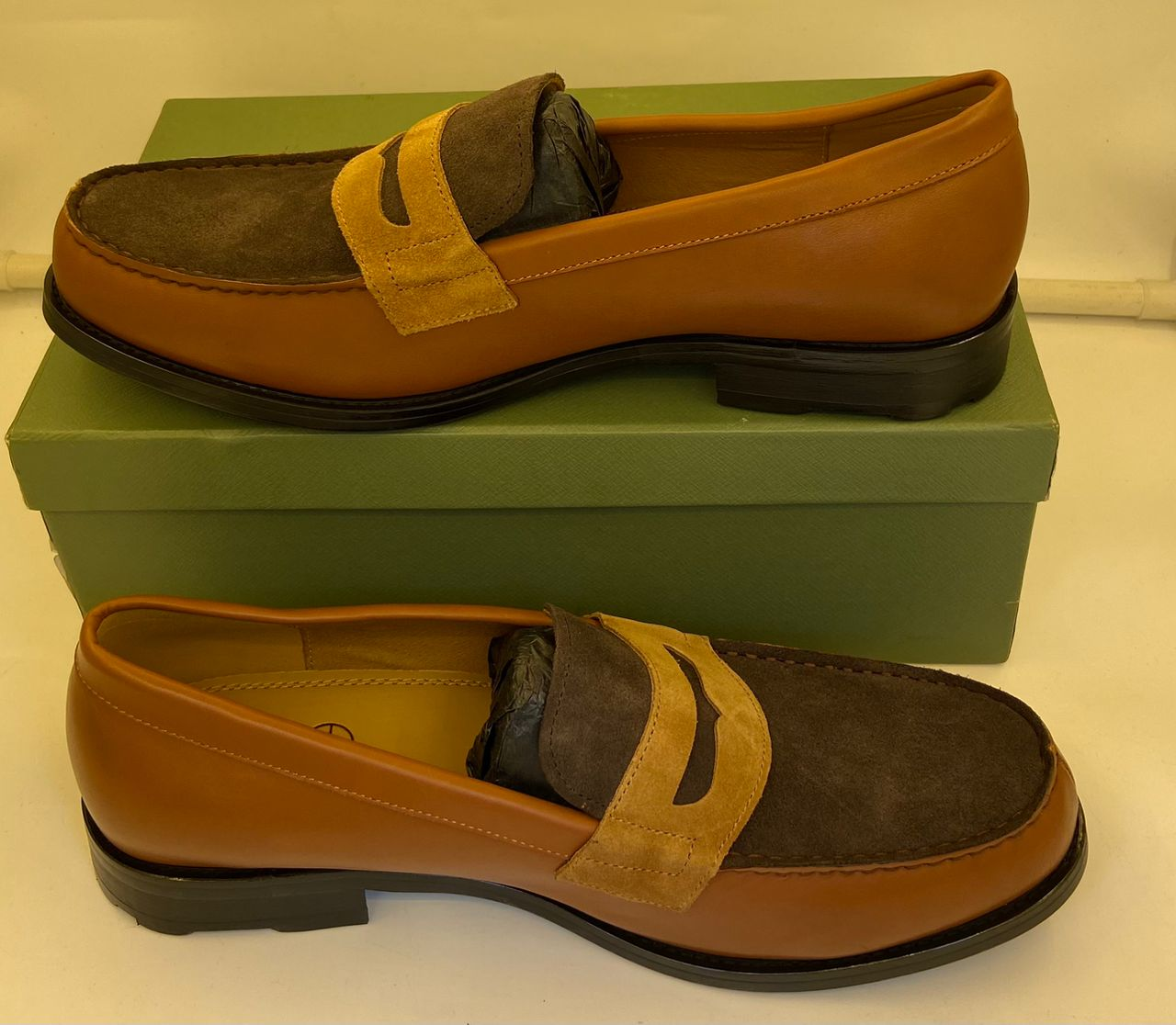 Loafers Homme – Marron & Suède Contrast