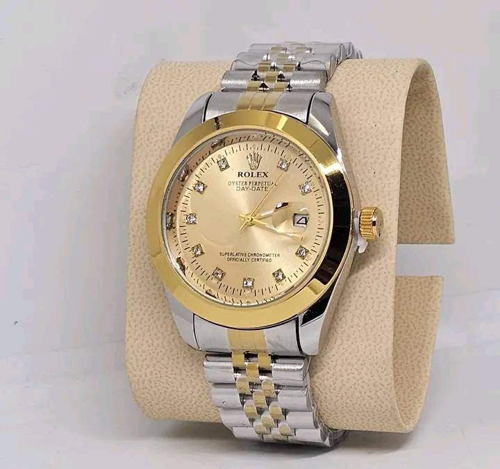 Montre Rolex Homme Argent et Bourgogne
